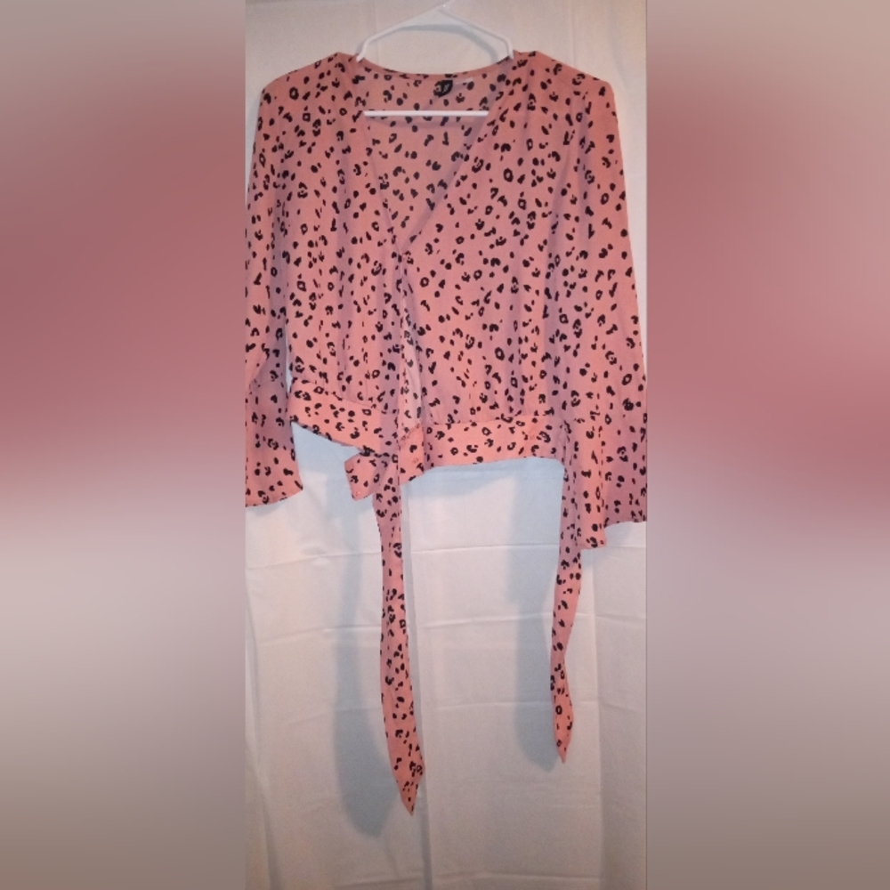 H&M blouse Pink print